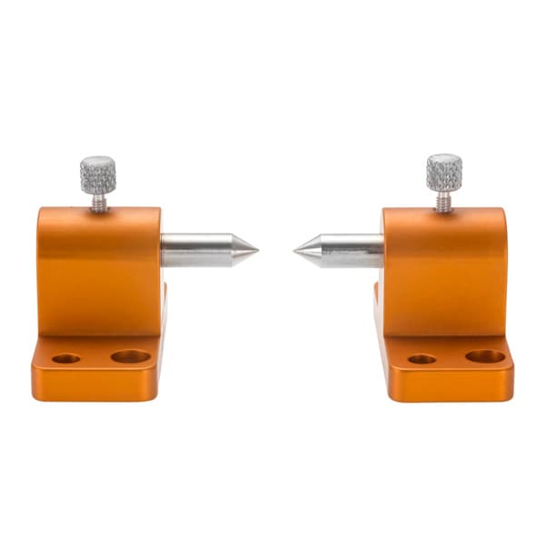 Centres with Ø6.4 mm pins for use with M4, M6 and 1/4-20 fixturing components