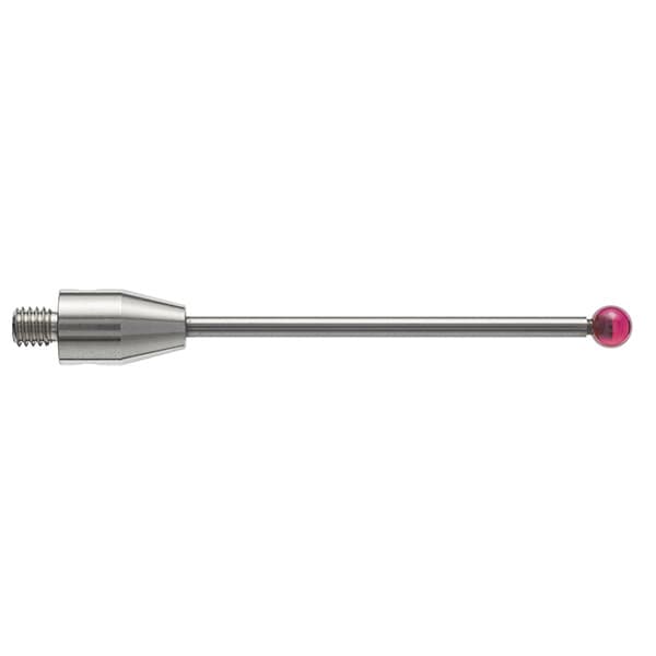 M4 Ø2 mm ruby ball, tungsten carbide stem, L 50 mm, EWL 40 mm