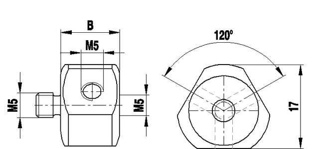 M5 4-way titanium cube, 13 g, for ZEISS Applications