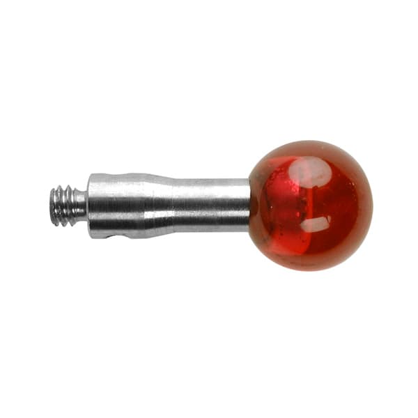 M2 Ø6 mm ruby ball, stainless steel stem, L 10 mm, EWL 10 mm