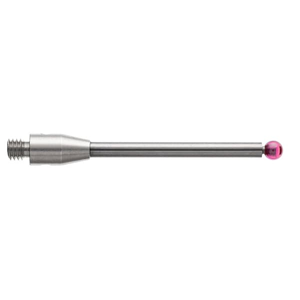 M3 Ø2.5 mm ruby ball, tungsten carbide stem, L 30.1 mm, EWL 22.6 mm