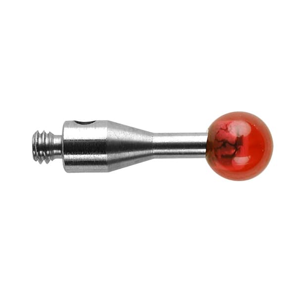 M2 Ø4 mm ruby ball, stainless steel stem, L 10 mm, EWL 10 mm