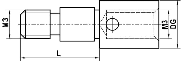 M3 clamping screw XXT, internal M3 thread, titanium, L 8 mm, for ZEISS applications