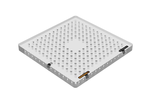 M4 multi-hole acrylic plate, 12.0 mm × 150.0 mm × 150.0 mm