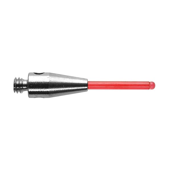 M2 Ø1 mm ruby spherically ended cylinder, stainless steel stem, L 15 mm