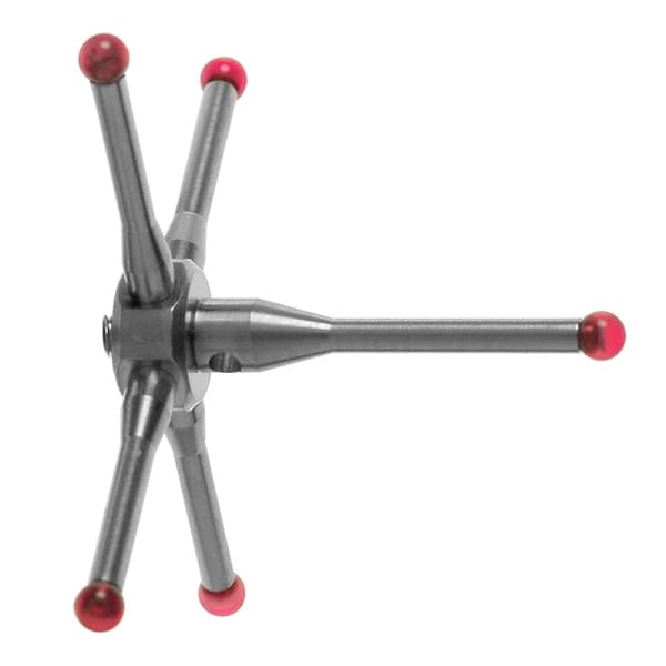 M2 5-way star, Ø2 mm ruby balls, 30 mm span