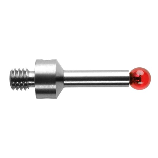 M4 Ø3 mm ruby ball, stainless steel stem, L 18.5 mm, EWL 13 mm