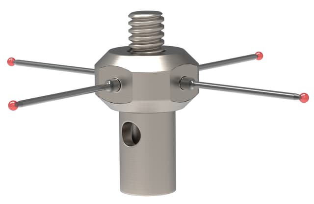 M2 4 ball star, Ø0.5 mm ruby balls, 20 mm span