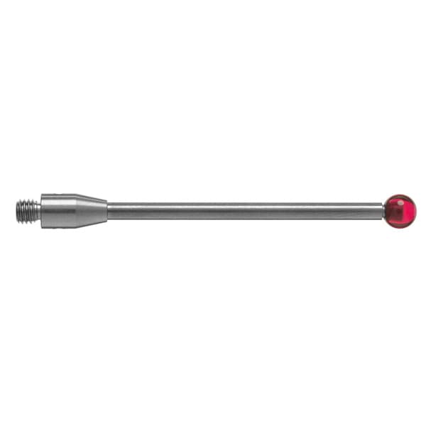 M3 Ø4 mm ruby ball, tungsten carbide stem, L 40 mm, EWL 36 mm