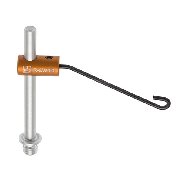 49.7 mm spring wire clamp with 50.0 mm post and M6 thread