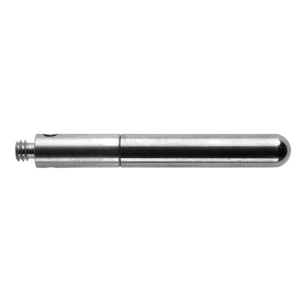 M2 Ø3 mm tungsten carbide spherically ended cylinder, stainless steel stem, L 22.5 mm